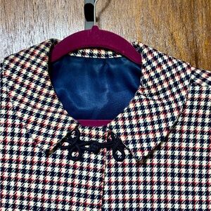 Elegant Homemade Houndstooth Patterned Coat. One size. Theater Vintage  Classic